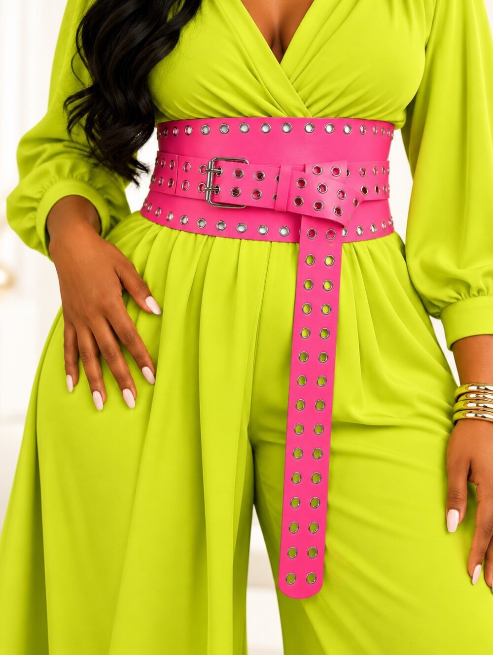 Wide Band Fashion Belt